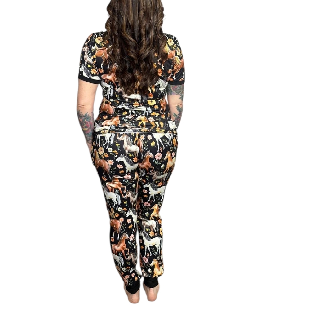 NWT Size Small Shirley & Stone Horse Print Pajama Set Equestrian - Picture 4 of 12